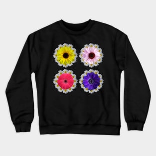 floral gerbera sunflowers blooming daisy flower blossoms Crewneck Sweatshirt